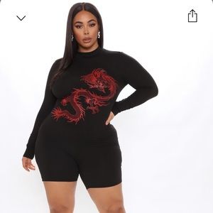 Fashion nova romper size 1X